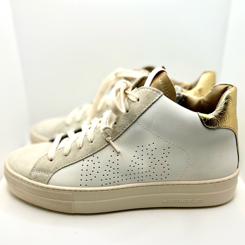 P448 Theamid Hightop Sneaker Color: Millenium/Ivory Size:EU 40 / US 9.5-10 - Picture 3 of 16